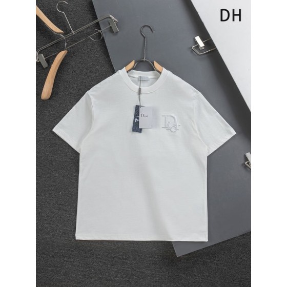 Dior "Dior" Logo Embroidered T-Shirt